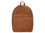 Laptoprucksack X-ZONE, Gr. B/H/T: 30cm x 23cm x 8cm, onesize, braun (cognac), Leder, Rindsleder, unifarben, Rucksäcke Laptoprucksack, echt Leder