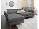 Ecksofa SIT & MORE "Avignon L-Form", grau (anthrazit), B:259cm H:97cm T:172cm, Flachgewebe (90% Polyester, 10% Polyamid);Luxus-Microfaser (100% Polyester);Struktur (100% Polyester), Sofas, Ecksofa, Kopfteilverstellung, wahlweise mit Bettfunktion und Bettkasten