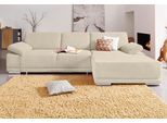 Ecksofa SIT & MORE "Coria L-Form", beige (creme), B:282cm H:80cm T:162cm, Kunstleder SOFTLUX;Struktur ( 100% Polyester);Struktur fein ( 90% Polyester; 10% Polyamid);Luxus-Microfaser ALTARA NUBUCK (100% Polyester), Sofas, Ecksofa, mit XL-Recamiere, wahlweise mit Bettfunktion
