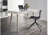 Schreibtisch HAMMEL FURNITURE "Mistral Bürotisch, Arbeitstisch, Tisch, Computertisch", weiß (eiche weiß pigmentiert), B:137,4cm H:75cm T:60cm, Tische, Schreibtisch, Holzbeinen, B: 137,4 cm, Designmöbel