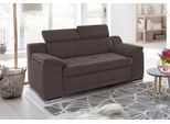 2-Sitzer SIT & MORE "Andiamo", braun (mokka), B:180cm H:93cm T:95cm, Kunstleder SOFTLUX;Luxus-Microfaser ALTARA NUBUCK (100% Polyester);Struktur ( 100% Polyester), Sofas, inklusive Kopfteilverstellung