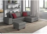 Ecksofa SIT & MORE "Luxor L-Form", grau, B:275cm H:82cm T:173cm, Luxus-Microfaser ALTARA NUBUCK (100% Polyester);Soft clean (98% Polyester, 2% Polyamid);Struktur fein (100% Polyester), Sofas, Ecksofa, wahlweise mit Bettfunktion, Bettkasten und Kopfteilverstellung