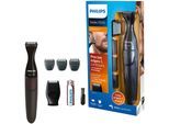 Philips Multifunktionstrimmer »Series 1000 MG1100/16«, 3 Aufsätze, abwaschbar, mit DualCut-Präzisionstrimmer und 3...