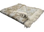 Wohndecke ADAM "Flower Cuvée", beige, B:145cm L:190cm, Baumwolle, Wohndecken, Wohndecke, im floralem Design, Kuscheldecke