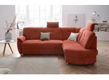 Ecksofa SIT & MORE "Sonoma L-Form", orange (terra), B:246cm H:91cm T:176cm, Kunstleder SOFTLUX;Luxus-Microfaser ALTARA NUBUCK (100% Polyester);Luxus-Microfaser (90% Polyester, 10% Polyamid), Sofas, Ecksofa, wahlweise mit Bettfunktion und Bettkasten