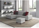 Ecksofa SIT & MORE "Luxor L-Form", silber, B:275cm H:82cm T:173cm, Luxus-Microfaser ALTARA NUBUCK (100% Polyester);Soft clean (98% Polyester, 2% Polyamid);Struktur fein (100% Polyester), Sofas, Ecksofa, wahlweise mit Bettfunktion, Bettkasten und Kopfteilverstellung