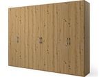 Drehtürenschrank "Henderson", braun (eiche artisan), B:301cm H:223cm T:60cm, Holzwerkstoff, SET ONE BY MUSTERRING, Schränke, Drehtürenschrank, in 2 Breiten, inkl. Fachböden und Kleiderstangen