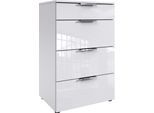 Schubkastenkommode WIMEX "level36 D by fresh to go", weiß (korpus weiß, front lack weiß), B:54cm H:84cm T:41cm, Holzwerkstoff, Sideboards, mit soft-close Funktion und Lackfronten, 4 Schubladen, Kommode hoch