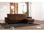 Ecksofa SIT & MORE "Astoria L-Form", braun (dunkelbraun), B:260cm H:91cm T:175cm, 100% Polyester, Sofas, Ecksofa, wahlweise mit motorischer Relaxfunktion