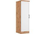 Vorratsschrank KOCHSTATION "KS-Lana", weiß (matt weiß, wotaneiche), B:50cm H:166cm T:60cm, Holzwerkstoff, MDF, Schränke, Vorratsschrank, Breite 50 cm