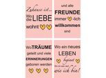 Artland Poster »Wo die Liebe wohnt«, Sprüche & Texte, (4 St.), Poster, Wandbild, Bild, Wandposter