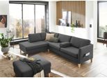 ATLANTIC home collection Ecksofa »Mailo L-Form«, mit Seitentaschen und Ottomane, mit Massivholzfüssen