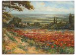 Artland Wandbild »Weg am Mohnfeld«, Wiesen & Bäume, (1 St.), als Leinwandbild, Poster in verschied. Grössen