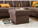 Stauraumhocker SIT & MORE "Melissa", braun (schokobraun), B:60cm H:48cm T:60cm, 100% Polyester, Hocker, klassisches Design, optional in dem mit Wasser zu reinigendem Bezug