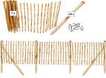 Gartenzaun TETZNER & JENTZSCH "Rollzaun Rosswell 5", beige (naturbelassen), H:90cm, Holzwerkstoff, Zaunelemente, 90 cm hoch, 7 Elemente für 35 Meter Zaun, mit 24 Pfosten