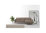 Ecksofa SIT & MORE "Bailando L-Form", grau (taupe), B:251cm H:84cm T:163cm, Sofas, wahlweise mit Kopfteilverstellung und Vorziehsitz, motorisch