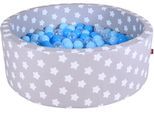 Knorrtoys® Bällebad »Soft, Grey White Stars«, mit 300 Bällen balls/soft Blue/Blue/transparent; Made in Europe