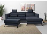 sit&more Ecksofa "Olsen L-Form" inklusive Sitztiefenverstellung, wahlweise mit Bettfunktion, 15cm hoch