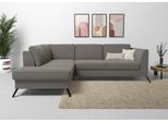 sit&more Ecksofa »Olsen L-Form«, inklusive Sitztiefenverstellung, wahlweise mit Bettfunktion, 15cm hoch