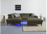 COTTA Ecksofa »Mia L-Form«, 3-tlg.-Kissen-Set, Ottomane, wahlweise mit oder ohne RGB-Beleuchtung