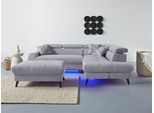 COTTA Ecksofa »Mia L-Form«, 3-tlg.-Kissen-Set, Ottomane, wahlweise mit oder ohne RGB-Beleuchtung