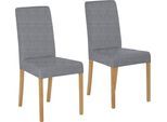 Home affaire 4-Fussstuhl »Bologna«, (Set), 6 St., Strukturstoff, Gestell aus Massivholz