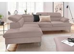 COTTA Polstergarnitur »Caluso«, Set: bestehend aus Ecksofa, Hocker, Ecksofa inkl. Kopfteilverstellung