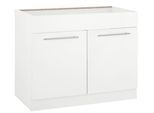 Spülenschrank WIHO KÜCHEN "Flexi2", weiss (front und korpus: weiß), B:100cm H:82cm T:57cm, Schränke, Spülenschrank, Breite 100 cm