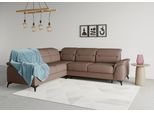sit&more Ecksofa »Sinatra L-Form«, optinal mit Kopfteilverstellung und Armteilfunktion, Metallfüsse
