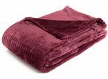Wohndecke GÖZZE "Cordoptik", lila (beere), B:150cm L:200cm, Kunstfaser, Wohndecken, Wohndecke, mit Glanzeffekt, Kuscheldecke