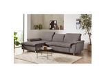 Ecksofa DOMO COLLECTION "Franzi L-Form", grau (stone), B:279cm H:81cm T:170cm, Sofas, wahlweise mit Kopfteilverstellung (dann Tiefe: 170 cm)