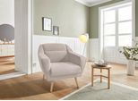 andas Sessel »Bille«, mit Naht im Rückenkissen und Eiche-Beinen, Design by Morten Georgsen