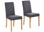 Home affaire 4-Fussstuhl »Bologna«, (Set), 4 St., Luxus-Microfaser, Gestell aus Massivholz
