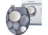 Schütte WC-Sitz »GREY STONES«, mit Absenkautomatik und Holzkern, MDF