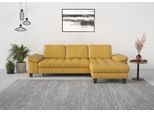 sit&more Ecksofa »Westham L-Form«, Recamiere, mit oder ohne Bettfunktion, Bettkasten, Füsse wengefarben