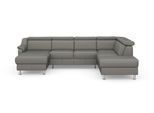 Wohnlandschaft SIT & MORE "Freetown U-Form", grau (anthrazit), B:315cm H:84cm T:216cm, Sofas, Wohnlandschaft, Kopfteilverstellung und Federkern, wahlweise mit Bettfunktion