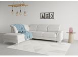 Ecksofa SIT & MORE "Sinatra L-Form", silber, B:251cm H:85cm T:220cm, 98% Polyester, 2% Polyamid, Sofas, Ecksofa, mit Ottomane, optional mit Kopfteilverstellung und Armteilfunktion