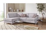 Ecksofa SIT & MORE "Clio L-Form", silber, B:254cm H:89cm T:190cm, Sofas, Ecksofa, wahlweise mit Bettfunktion und Bettkasten, inklusive Federkern