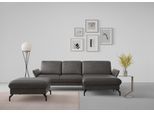 Ecksofa SIT & MORE "Fashion L-Form", grau (anthrazit), B:253cm H:84cm T:165cm, Sofas, Ecksofa, wahlweise mit Kopfteilverstellung und Vorziehsitz, motorisch