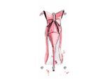 Garderobenleiste QUEENCE "High Heel von hinten" Garderobenhalter Gr. B/H/T: 50 cm x 120 cm x 10 cm, rosa (rosa, weiß) Haken mit 6 Haken, 50 x 120 cm