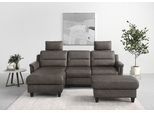 Ecksofa SIT & MORE "Farö L-Form", braun, B:234cm H:90cm T:168cm, Sofas, Ecksofa, inklusive Federkern, wahlweise mit Bettfunktion und Bettkasten