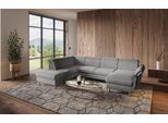 Wohnlandschaft HOME AFFAIRE "Calypso U-Form", grau, B:334cm H:85cm T:227cm, 100%Polyester, Sofas, Wohnlandschaft, wahlweise mit motorischer Relaxfunktion
