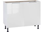 Unterschrank OPTIFIT "Tara", weiß (weiß glanz), B:100cm H:87cm T:58,4cm, Schränke, Unterschrank, Breite 100 cm