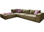 Ecksofa 3C CANDY "Enisa II L-Form", grün (oliv), B:325cm H:86cm T:222cm, Korpus/Basismaterial: 100% Polyester. Sitzfläche: 100% Polyester, Sofas, Ecksofa, bestehend aus Modulen, daher auch individuell aufstellbarbar