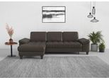 Ecksofa SIT & MORE "Westham L-Form", grau (anthrazit), B:275cm H:88cm T:172cm, 100% Polyester, Sofas, Ecksofa, Recamiere, mit oder ohne Bettfunktion, Bettkasten, Füße wengefarben