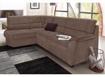 Ecksofa SIT & MORE "Pandora L-Form", braun (schoko), B:251cm H:91cm T:176cm, Luxus-Microfaser ALTARA NUBUCK (100% Polyester);Luxus-Microfaser ALTARA NUBUCK (100% Polyester);Luxus-Microfaser (100% Polyester), Sofas, Ecksofa, wahlweise mit Bettfunktion und Bettkasten
