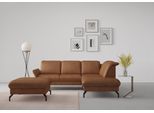 Ecksofa SIT & MORE "Fashion L-Form", braun (cognac), B:250cm H:84cm T:207cm, Sofas, Ecksofa, wahlweise mit Kopfteilverstellung und Vorziehsitz, motorisch