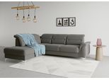 Ecksofa SIT & MORE "Sinatra L-Form", grau, B:251cm H:85cm T:220cm, 90% Polyester, 10% Polyamid, Sofas, Ecksofa, mit Ottomane, optional mit Kopfteilverstellung und Armteilfunktion