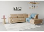 Ecksofa SIT & MORE "Sinatra L-Form", braun (macchiato), B:251cm H:85cm T:220cm, 100% Polyester, Sofas, Ecksofa, mit Ottomane, optional mit Kopfteilverstellung und Armteilfunktion