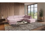 Wohnlandschaft HOME AFFAIRE "Calypso U-Form", rosa (altrosa), B:334cm H:85cm T:227cm, 100%Polyester, Sofas, Wohnlandschaft, wahlweise mit motorischer Relaxfunktion